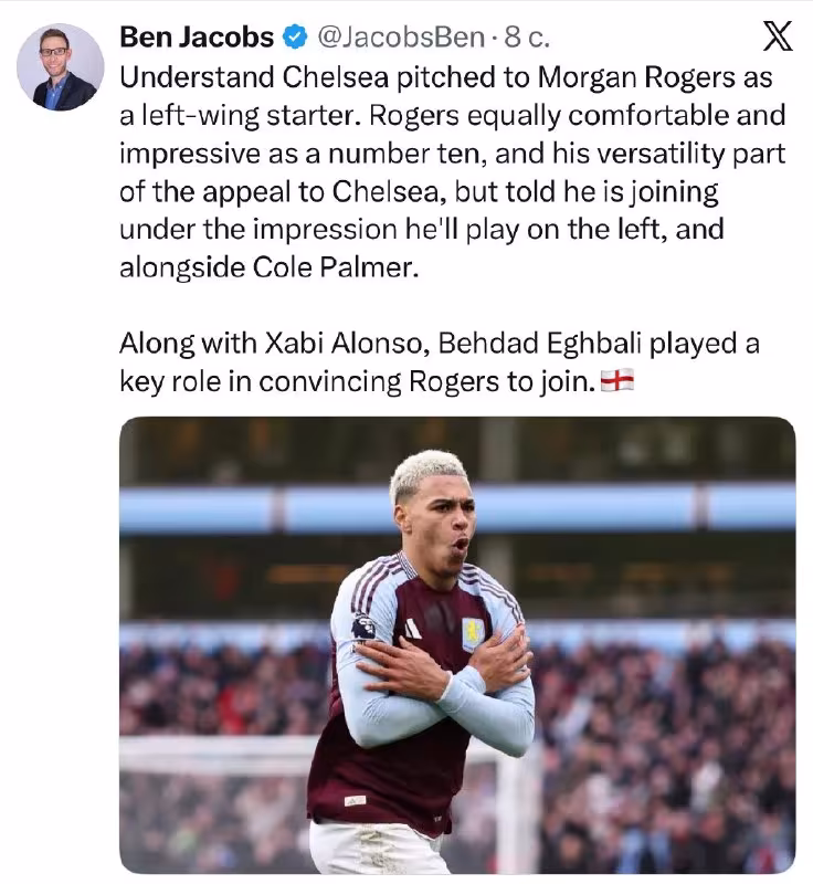 Chelsi Morgan Rojersni qaysi pozitsiyada ko'rmoqchi?