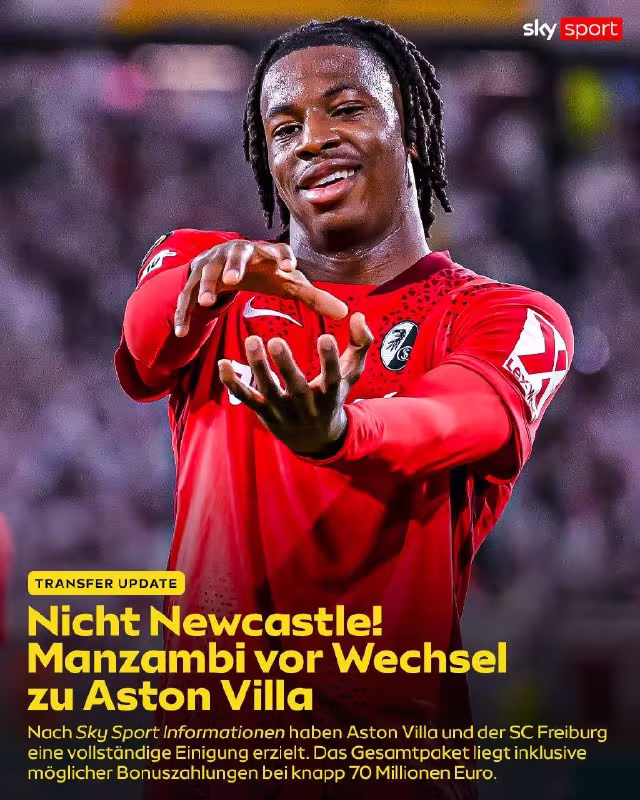 Aston Villa Manzambini o'z safiga qo'shib olmoqchi