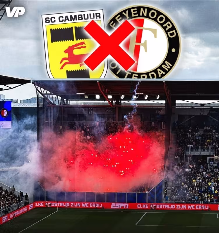 Feyenoord muxlislari sababli Cambuur bilan o'yin vaqtincha to'xtatildi