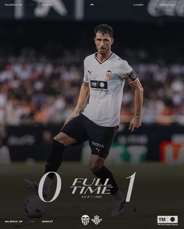 Valencia 0:1 Real Betis: Mavsumdagi ilk mag'lubiyat