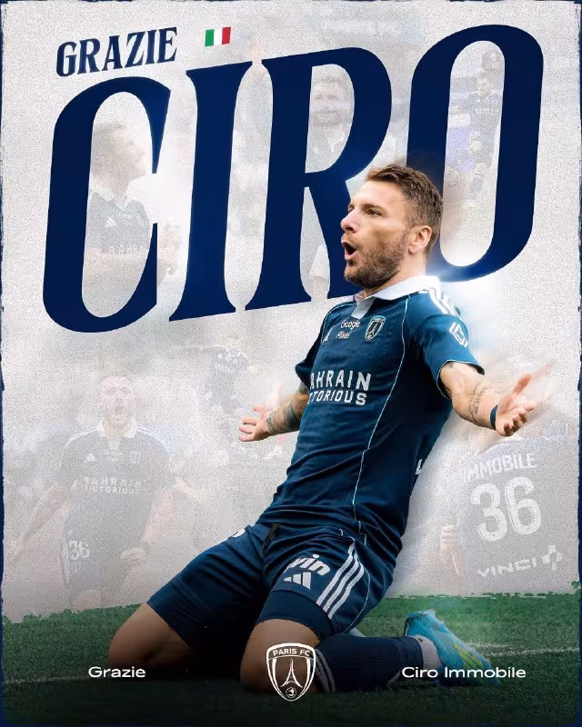 Chiro Immobile Parij klubi bilan xayrlashdi