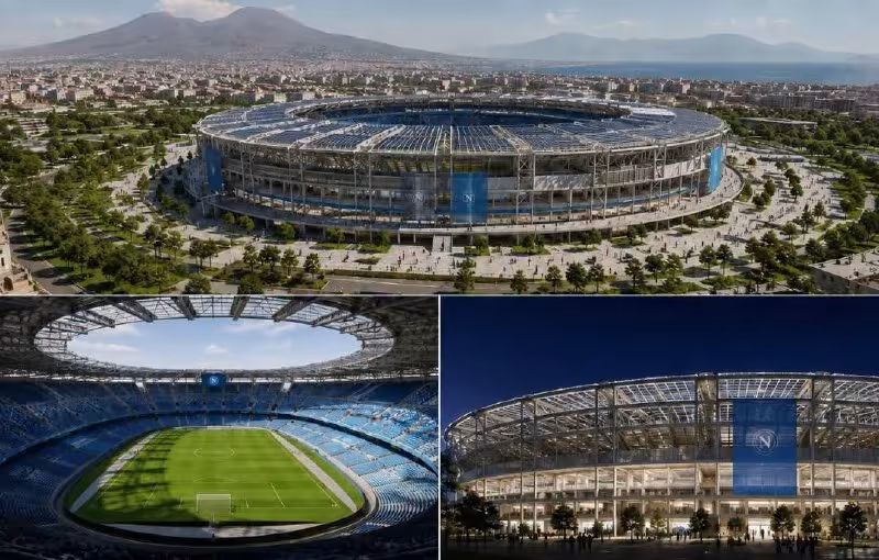 Fuorigrottadagi stadion rekonstruksiyasi loyihasi taqdim etildi