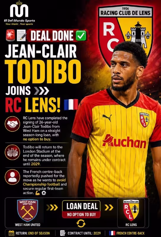 Jean-Clair Todibo «Lens»ga ijaraga o'tdi