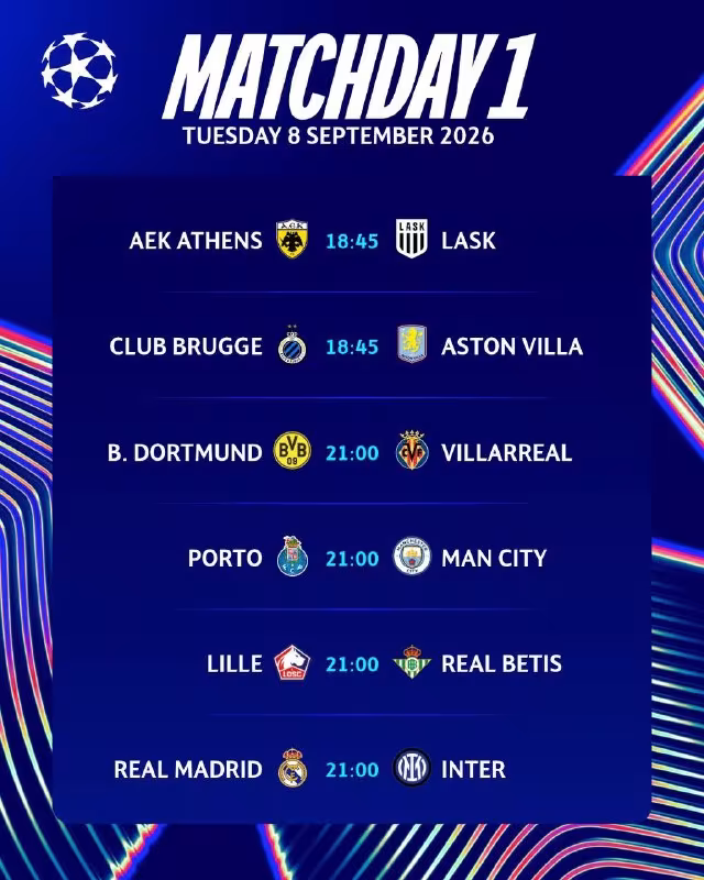 Real Betis Chempionlar ligasidagi ilk o'yinini o'tkazadi