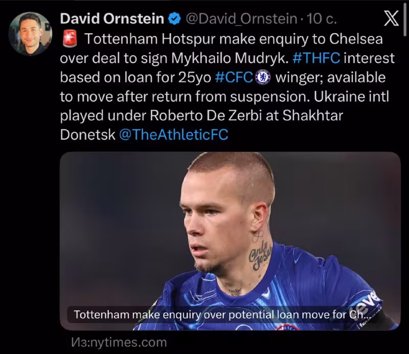 Tottenham Mudrikni ijaraga olmoqchi