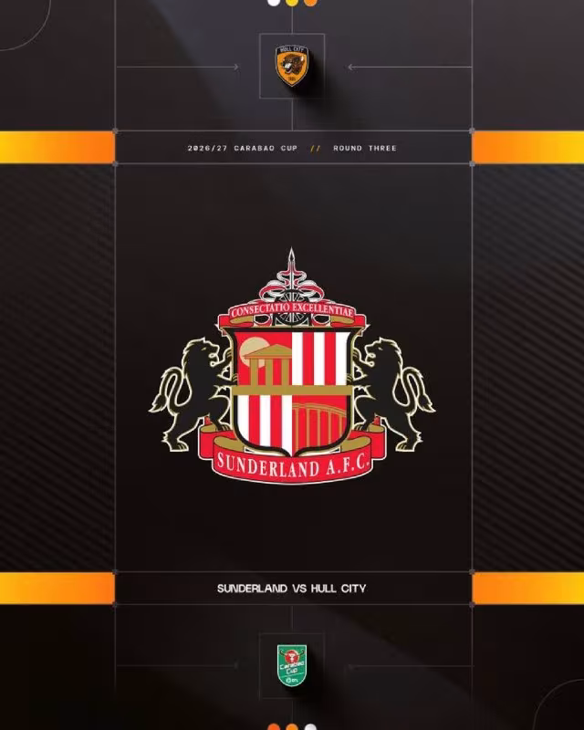 Liga kubogi: Hull City uchinchi bosqichda Sunderland bilan to'qnash keladi