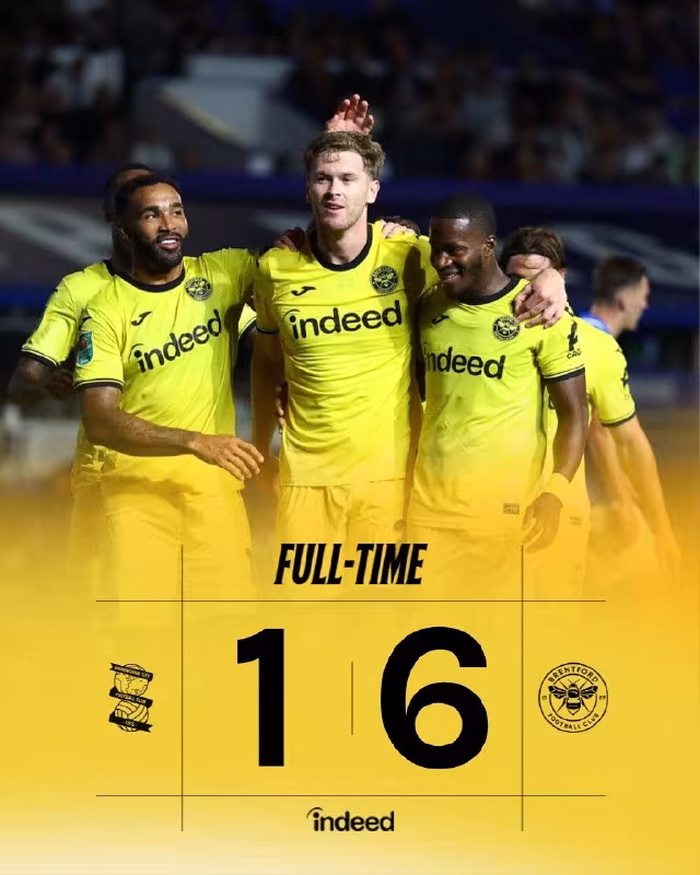 Birmingham 1:6 Brentford: Liga kubogi doirasidagi ishonchli g'alaba