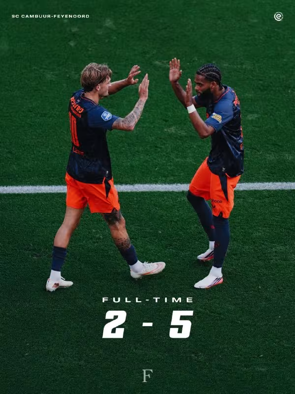 SC Cambuur 2:5 Feyenoord: Safarda yirik g'alaba