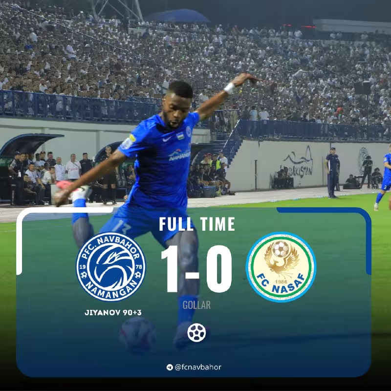 Navbahor 1:0 Nasaf: Namanganliklar O'zbekiston kubogi chorak finalida