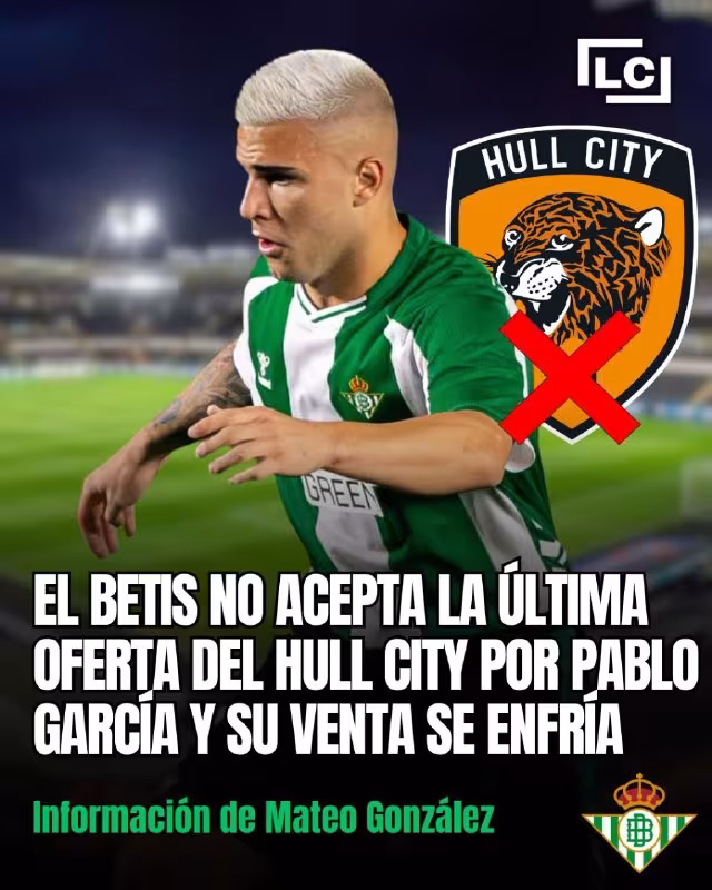 Betis Pablo Garsiya bo'yicha "Hull City" taklifini rad etdi