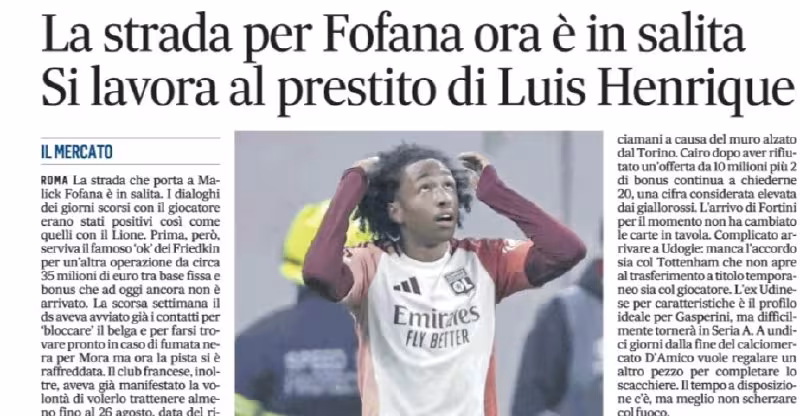 «Roma» Malik Fofana transferidan voz kechishi mumkin