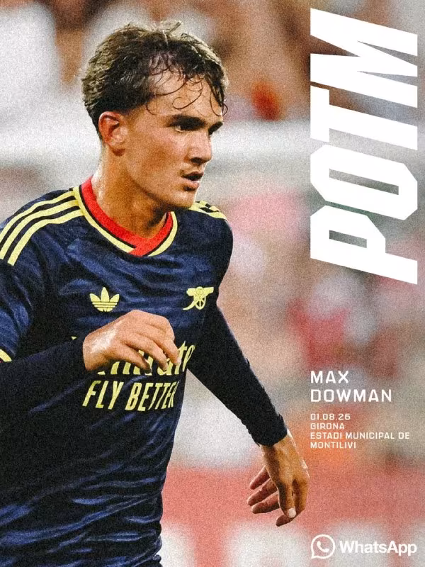 Maks Douman "Arsenal" muxlislari talqiniga ko'ra o'yinning eng yaxshi futbolchisi deb topildi