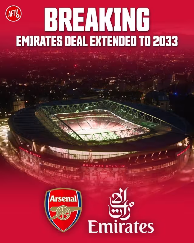 Arsenal «Emirates» bilan hamkorlikni 2033-yilgacha uzaytirdi