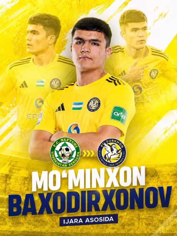 Mo‘minxon Bahodirxonov «Surxon» safiga o‘tdi