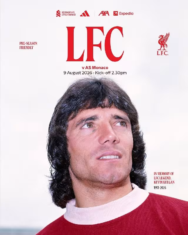 Liverpul Kevin Kigan xotirasiga bag'ishlangan tadbirlarni o'tkazadi