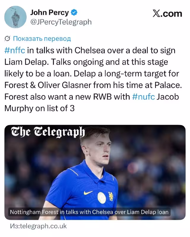 Liam Delap "Chelsi"ni ijara asosida tark etishi mumkin