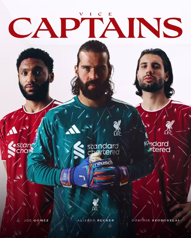 Liverpul 2026/27-yilgi mavsum uchun vitse-sardorlarni e'lon qildi