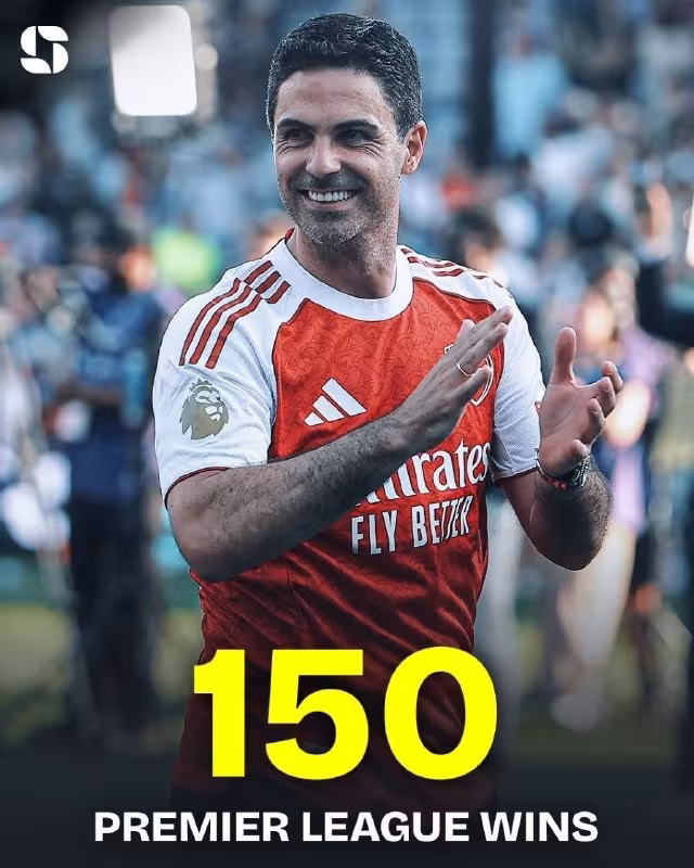 Mikel Arteta 150 ta g'alabaga erishgan beshinchi murabbiyga aylandi