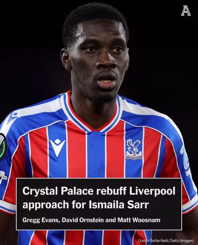 Kristal Pelas Ismayila Sarr bo'yicha Liverpul taklifini rad etdi