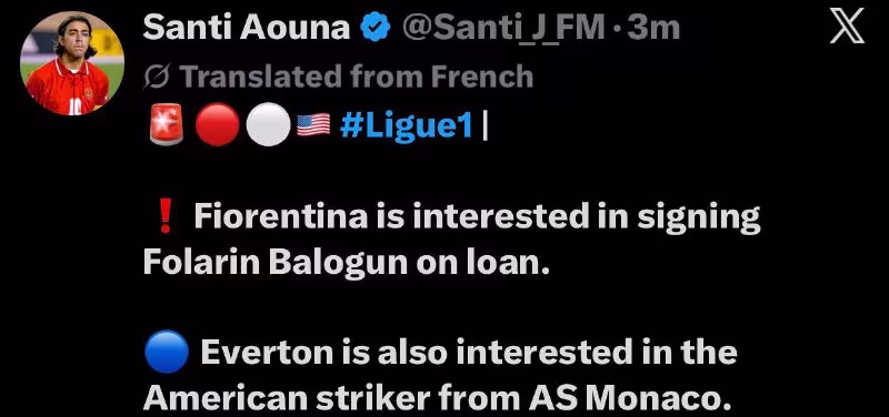 Fiorentina va Everton Balogun transferiga qiziqmoqda