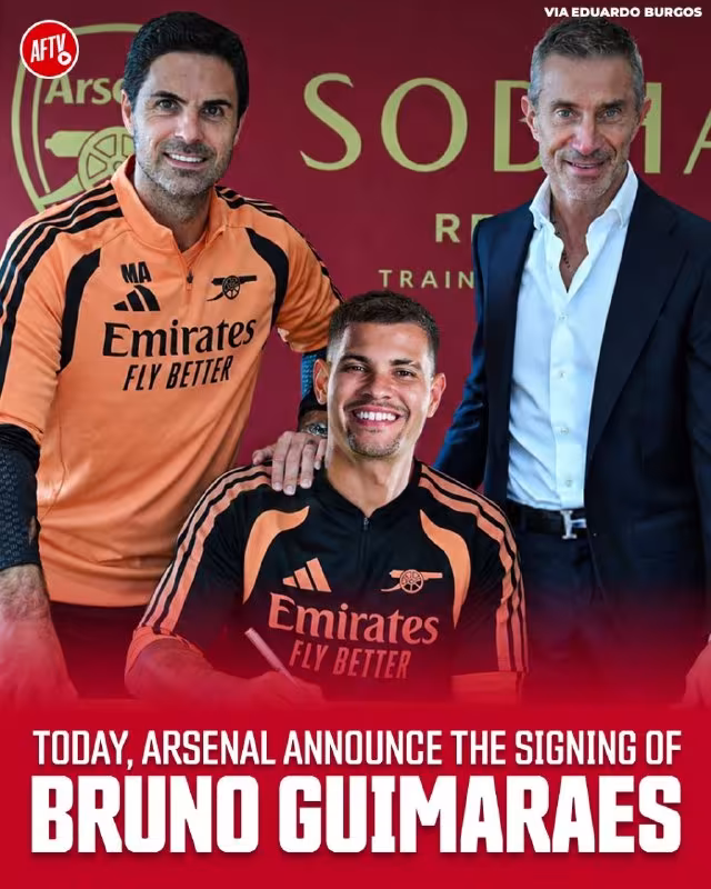 Arsenal Bruno Gimaraesh transferini e'lon qilishi mumkin
