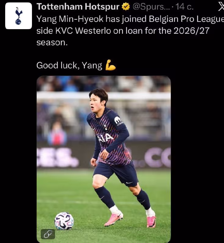 Yan Min-Xyok «Vesterlo»ga ijaraga berildi