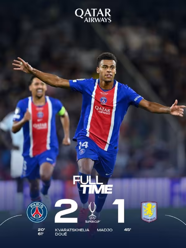 PSJ UEFA Superkubogi g'olibi bo'ldi