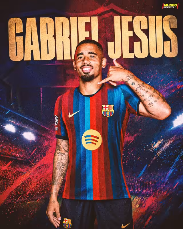 Gabriel Jezus ertaga Barselonaga yetib keladi