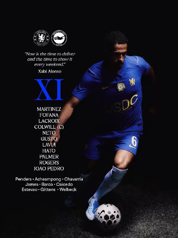 Chelsea va Brighton uchrashuvi uchun tarkiblar ma'lum
