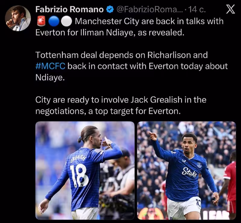 Manchester City Ilman Ndiaye transferi bo'yicha muzokaralarni qayta boshladi