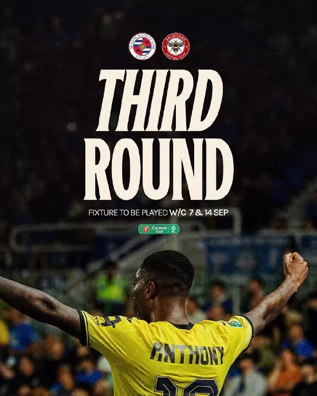 Brentford Angliya Liga kubogi 1/16 finalida Reading bilan o'ynaydi