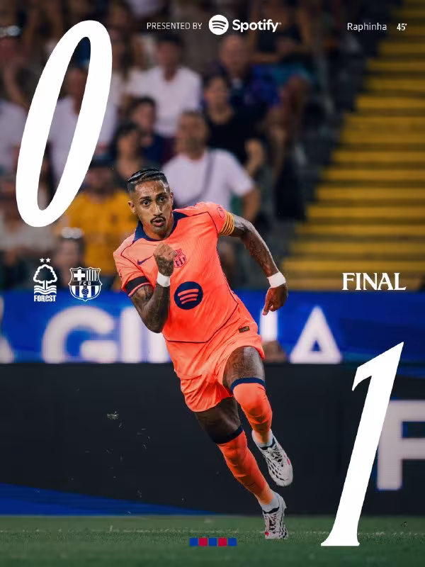 Barselona Nottingem Forest ustidan g'alaba qozondi