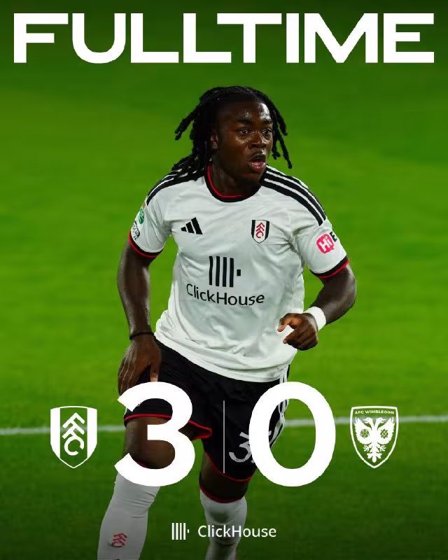 Fulham 3:0 AFC Wimbledon: Londonliklar navbatdagi bosqichga yo'l olishdi