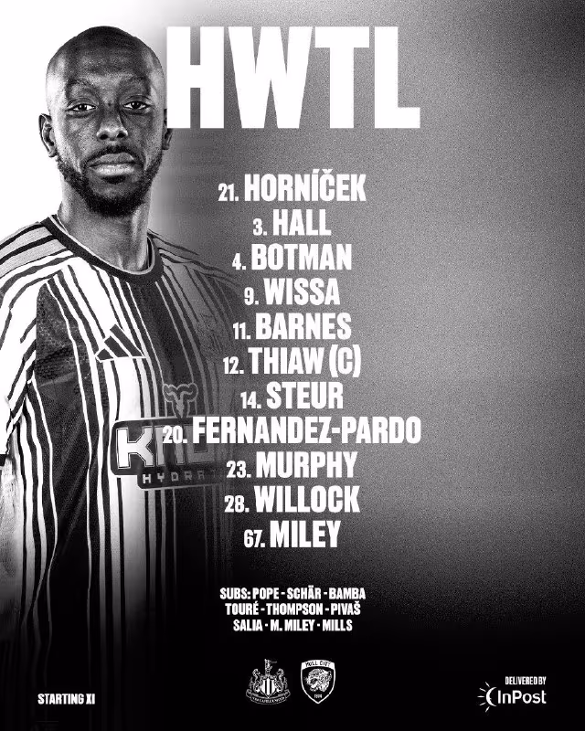 Newcastle Unitedning asosiy tarkibi ma'lum bo'ldi