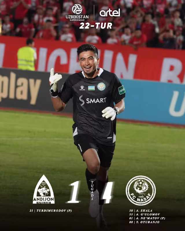 Andijon 1:4 Nasaf: Qarshiliklar yirik g'alabaga erishdi