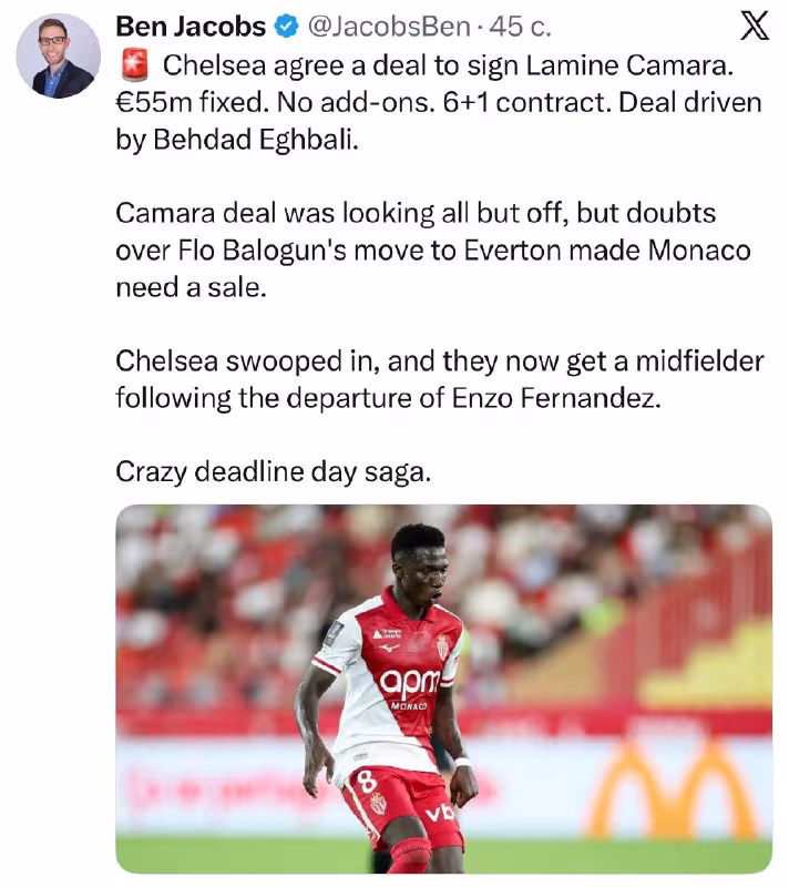 Lamin Kamara transferida Behdad Eghbali muhim rol o'ynadi