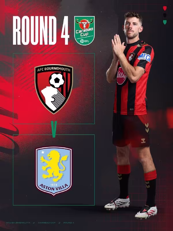 Liga kubogi 1/8 finalida "Aston Villa"ga qarshi o'ynaymiz