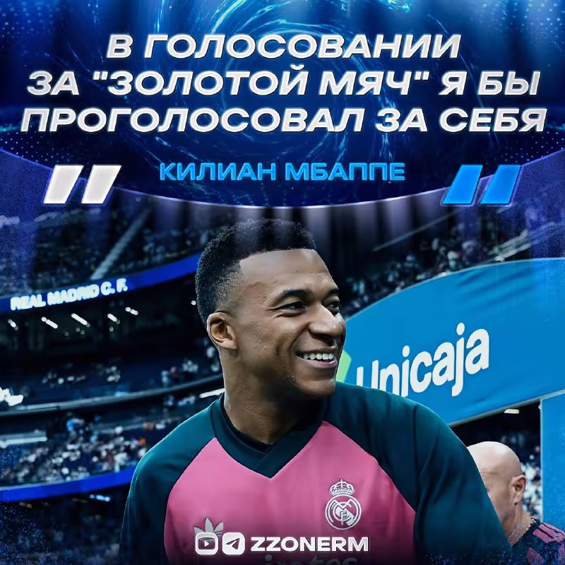 Kilian Mbappe "Oltin to'p" uchun o'z nomzodini ilgari surdi