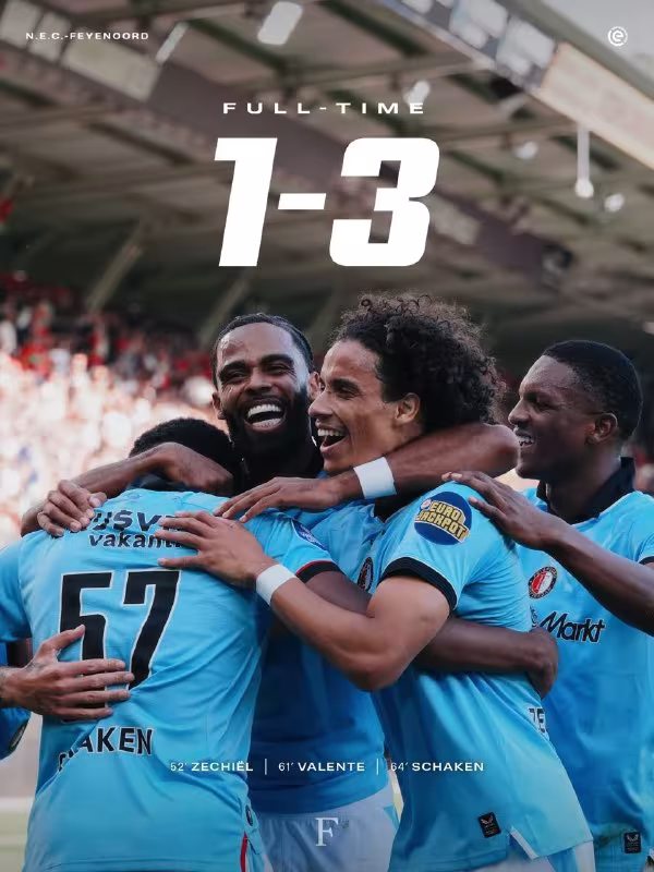 NEC 0:2 Feyenoord: Rotterdamliklar safarda g'alaba qozondi