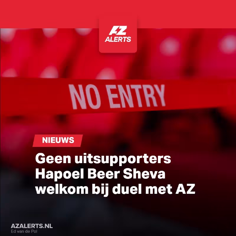 AZ Alkmaar va Xapoel o'rtasidagi o'yin muxlislarsiz o'tadi