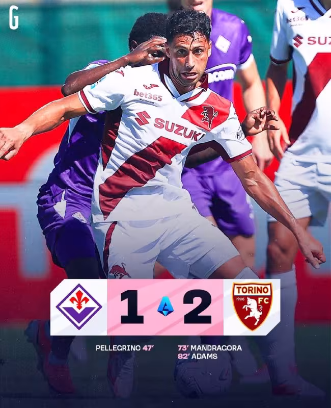 Fiorentina ketma-ket uchinchi mag'lubiyatni qabul qilib oldi
