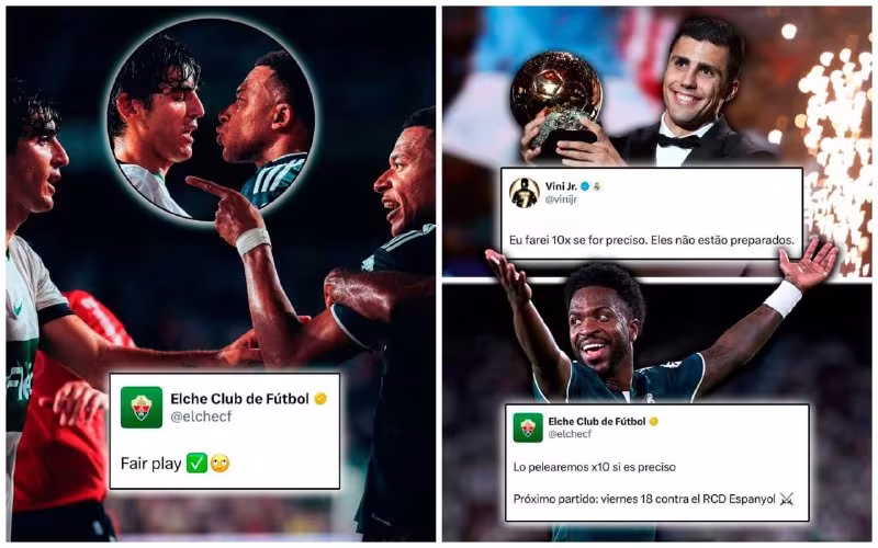 Elche "Real Madrid"ga qarshi o'yindan so'ng ijtimoiy tarmoqlarda postlar qoldirdi