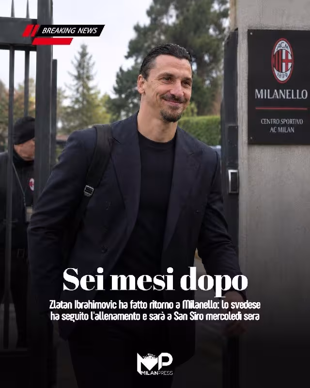 Zlatan Ibragimovich Milanelloga qaytdi