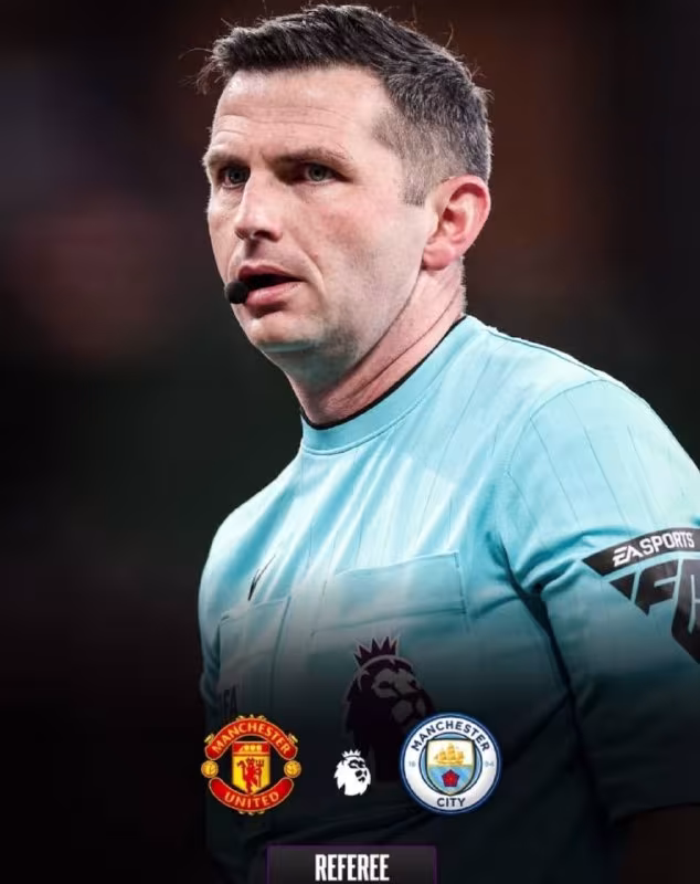 Maykl Oliver Manchester Siti bilan derbini boshqaradi