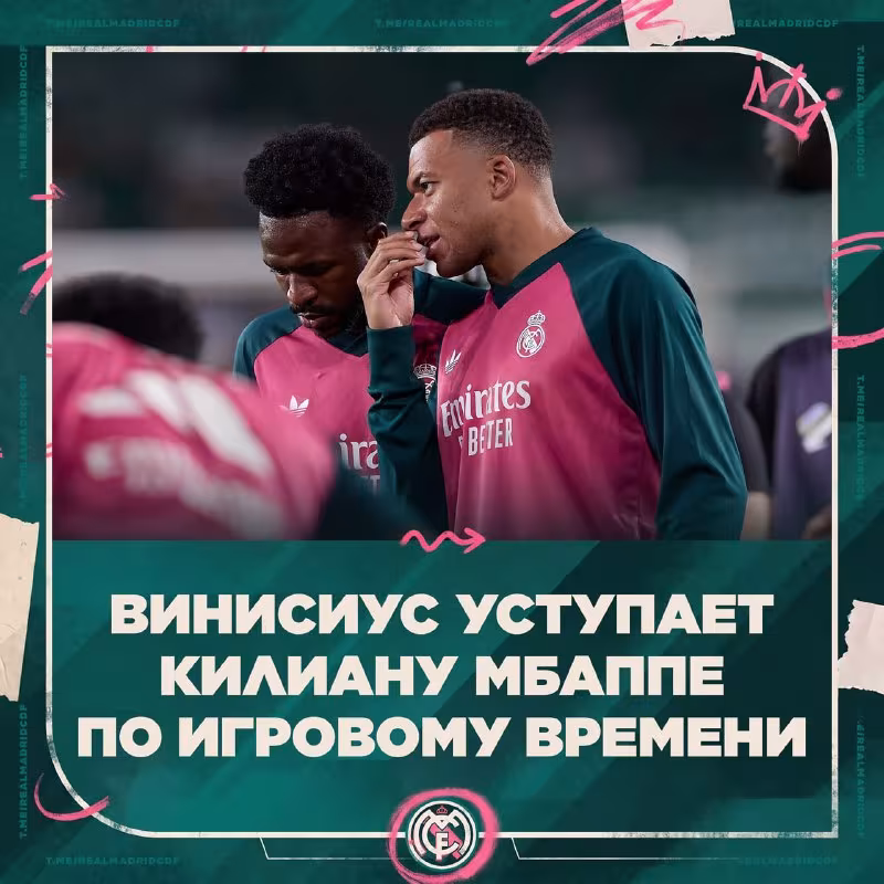Mbappe va Vinisiusning o'yin vaqti haqida