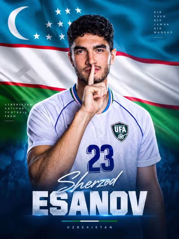 Sherzod Esanov O'zbekiston milliy terma jamoasi yig'iniga chaqirildi
