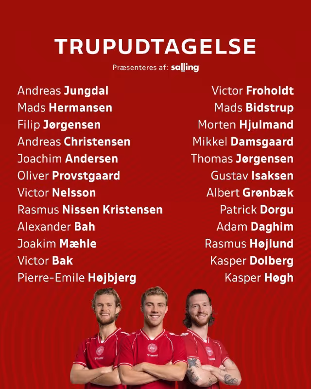 Andreas Kristensen Daniya terma jamoasi tarkibiga kiritildi