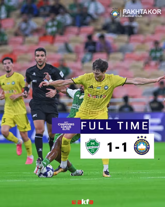 Al-Ahli 1:1 Paxtakor: Chempionlar ligasi elit bosqichi starti