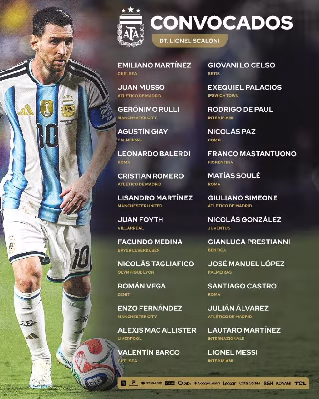 Emiliano Martines va Valentin Barko Argentina terma jamoasiga chaqirildi