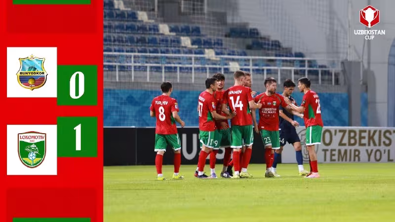 Bunyodkor 0:1 Lokomotiv: temiryo'lchilar chorak finalda